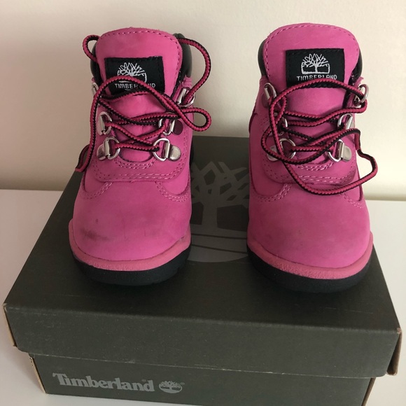 black and pink timberlands